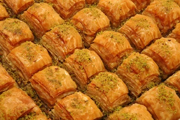 Keuken spatwand met foto baklava sweet from turkey © photo25th