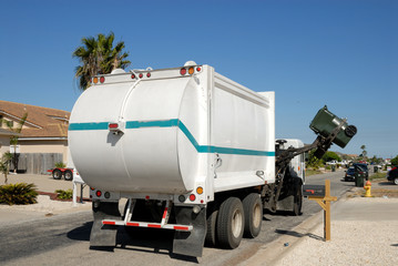 Garbage truck in the United States