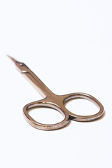 Scissors on a white background