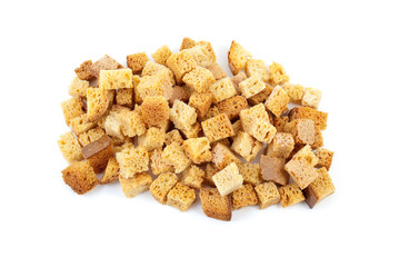 Some dried crusts isolated on the white background