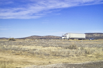 Truck in the desert of Arizona