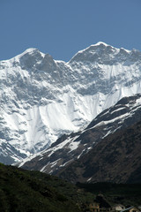 Brilliant, dazzling, snowy and  white Himalayan peaks