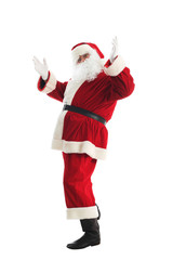 Xmas  background: Santa Claus, gifts,