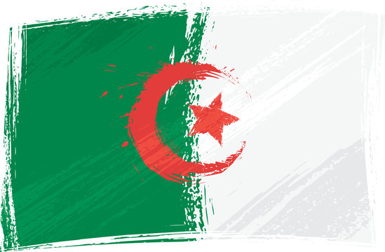 Grunge Algeria flag