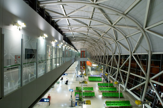 The design architecture at the airport in prespective view