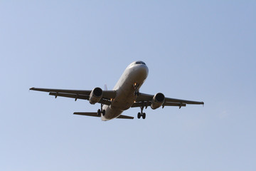 aircraft flying in pure heaven