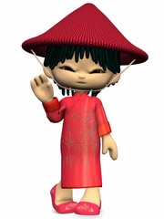 Little Asian-3D Figur