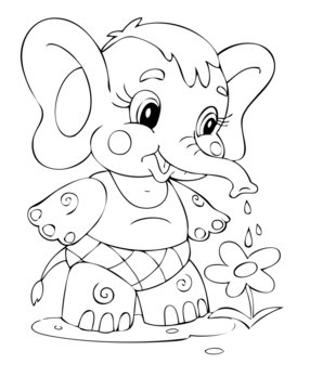 Illustration of the elephant worker