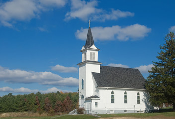 Fototapeta na wymiar Old church building in a rural setting