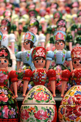 Collection of modern Russian nesting dolls