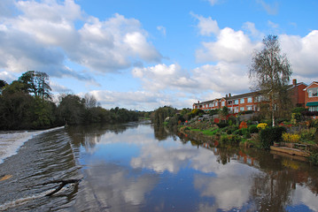 Obraz premium Riverside Houses, Exeter