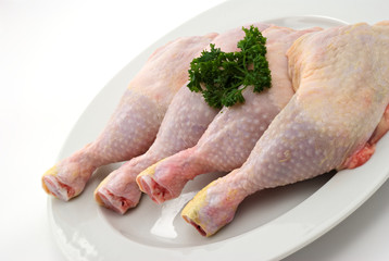 Raw chicken thighs