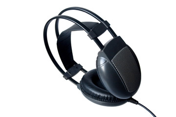 Headphones on a white background
