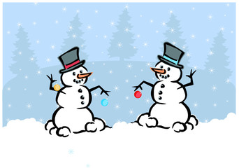 Celebrating Chirstmas Snowmen