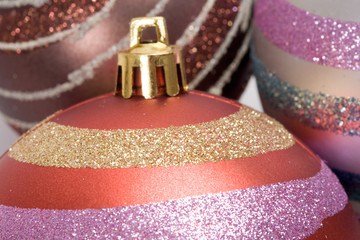 Balls of christmas on a over white background