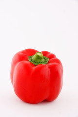 Red sweet pepper isolated on white