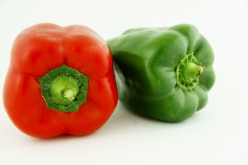 colorful sweet pepper on white background