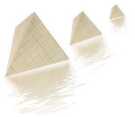 pyramides en papier millimétré