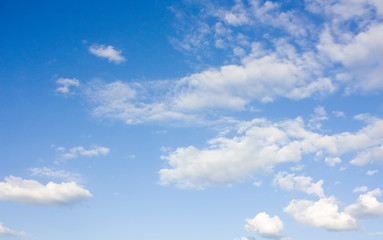 a blue sky background