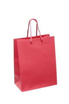 The red package for purchases is isolated