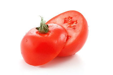 Tomato cut on two half.