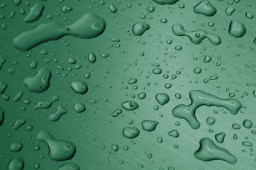 water drops on heavy metal surface texture