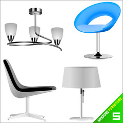 modern furniture vector