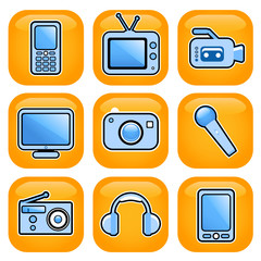 electronic icon set