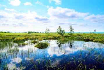 landscape of north mountain lakes