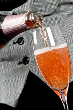 Pouring Pink Champagne