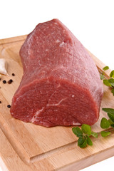 Fresh beef isolated on white background