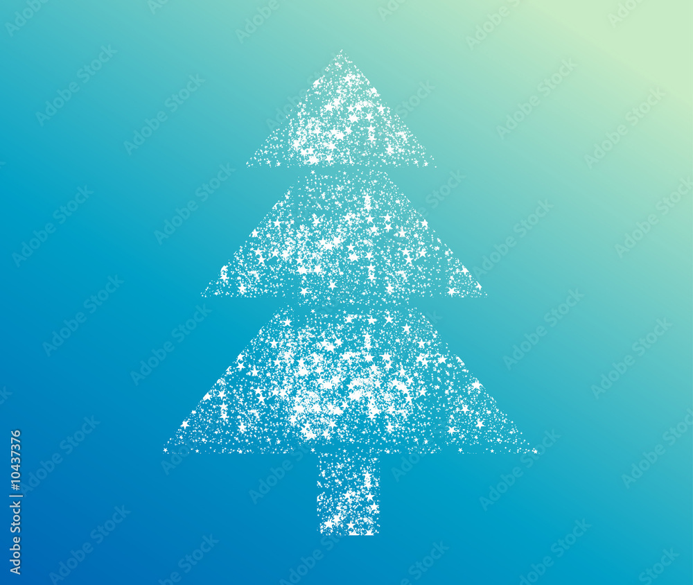 Wall mural abstract christmas tree background