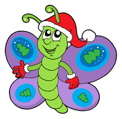 Cute Christmas butterfly