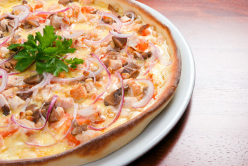 Pizza and italian kitchen. Studio. ,Close-up