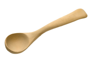 Wooden spoon isolated on white
