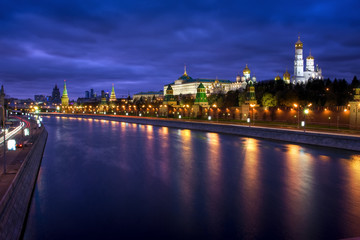 Fototapeta na wymiar Night Moscow view