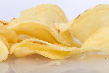 Pile of potato chips