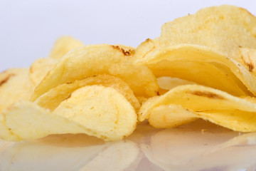 Pile of potato chips