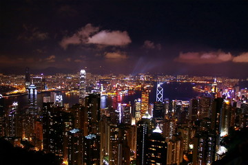 Fototapeta na wymiar Hong Kong Peak Skyline