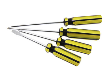 Fototapeta premium Collection of Screwdrivers on White Background