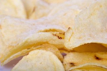 Pile of potato chips