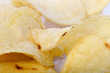 Pile of potato chips