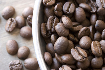 Gourmet Coffee beans in a plate