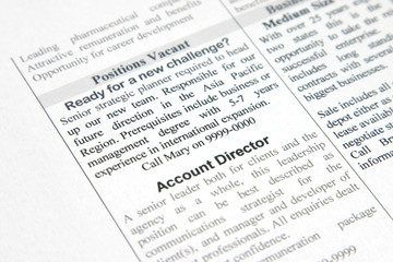 Obraz premium A fake positions vacant advertisement