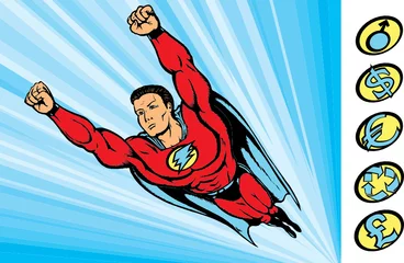 Photo sur Plexiglas Super héros super mec qui passe à l& 39 action