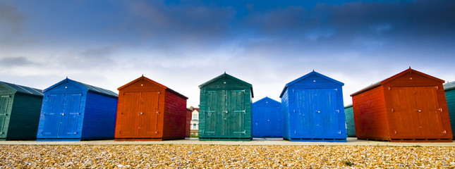 Colored houses at the beach