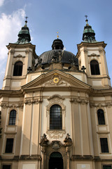 Beautiful baroque church of Saint John the Baptist in Kromeriz