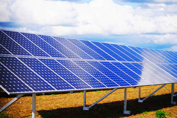 solar collector energy plant outside