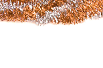 christmas glass balls and tinsel