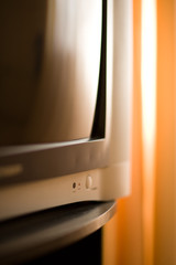 TV screen in the living room close up.